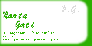 marta gati business card